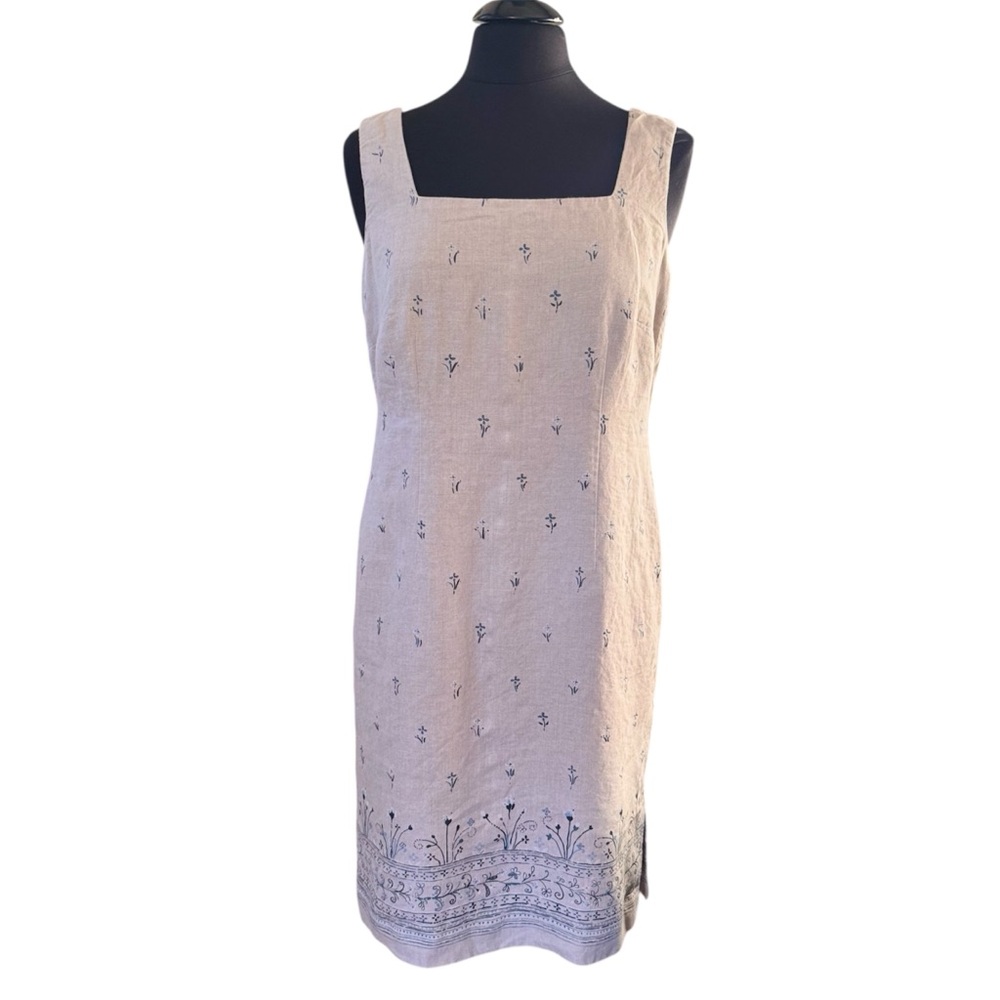 Charter Club Natural Linen Dress Size 14